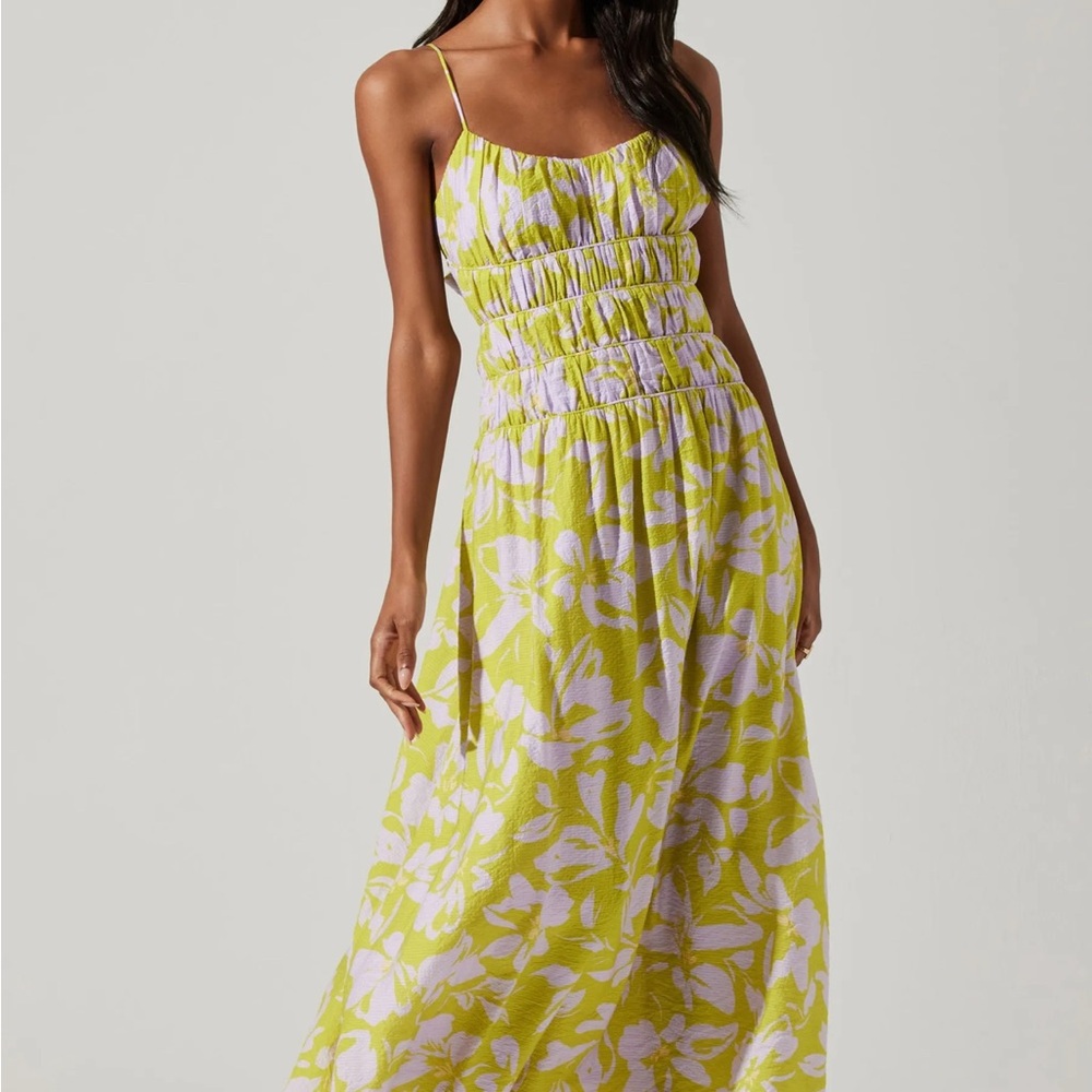 ASTR The Label | ANDRINA FLORAL SMOCKED MIDI DRESS